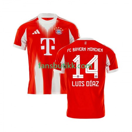 Fotballdrakt Bayern München Luis Diaz 14 Hjemmetrøye 2025-2026 Kortermet
